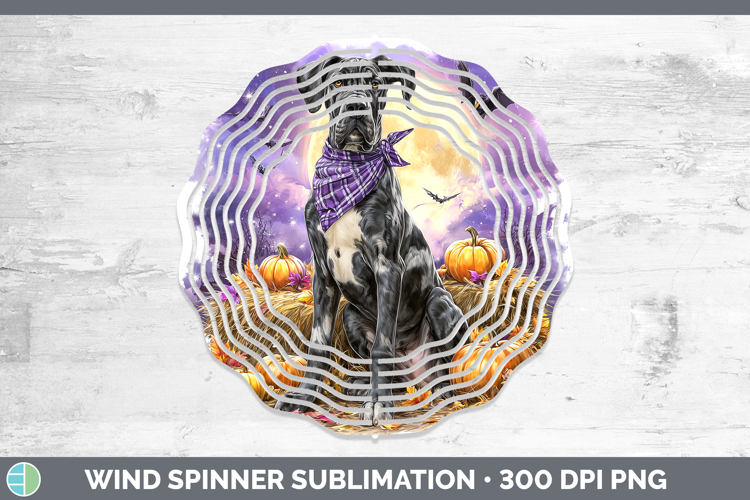 Dogs 01 Bandana Halloween Great Dane Wind Spinner Sublimatio