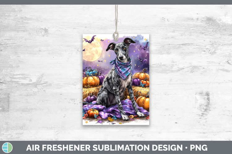 Dogs 01 Bandana Halloween Greyhound Air Freshener Sublimatio