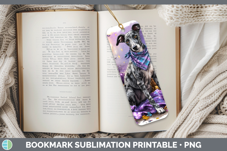 Dogs 01 Bandana Halloween Greyhound Bookmark Sublimation Pri