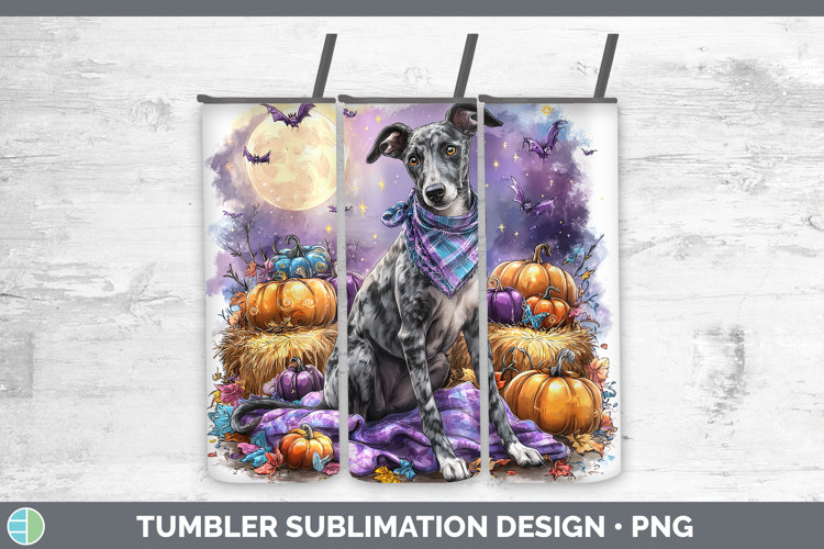 Dogs 01 Bandana Halloween Greyhound Tumbler Sublimation 20 o