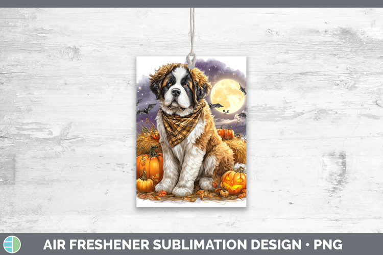 Dogs 01 Bandana Halloween Saint Bernard Air Freshener Sublim