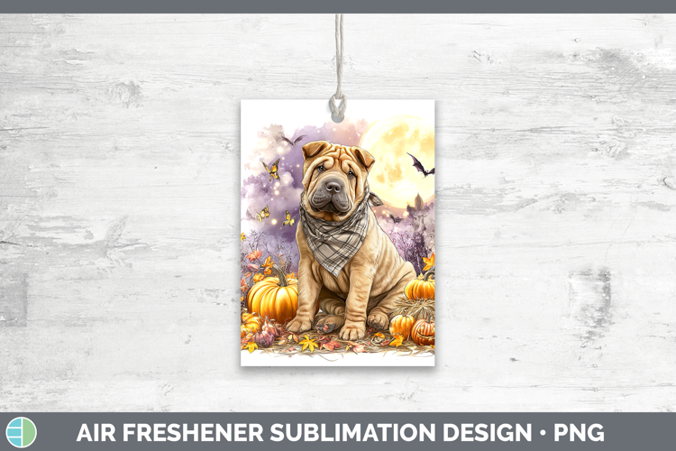 Dogs 01 Bandana Halloween Shar Pei Air Freshener Sublimation