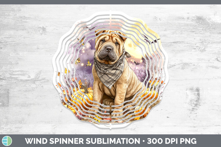 GorgeousDogs 01 Bandana Halloween Wind Spinner design.