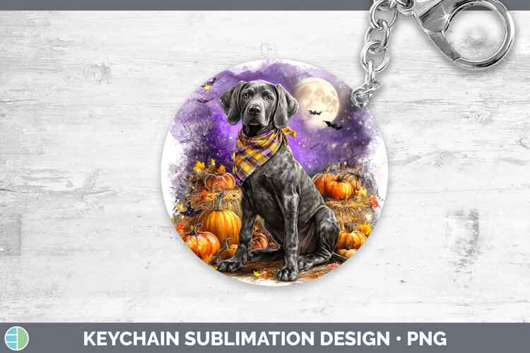 GorgeousDogs 01 Bandana Halloween Keychain design.