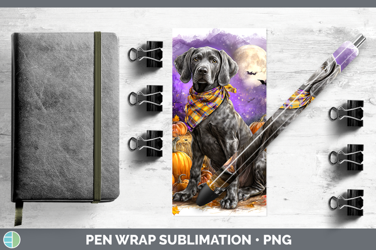 Dogs 01 Bandana Halloween Weimaraner Pen Wrap Sublimation Pe