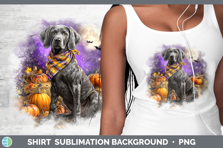 Dogs 01 Bandana Halloween Weimaraner Shirt Sublimation Backg
