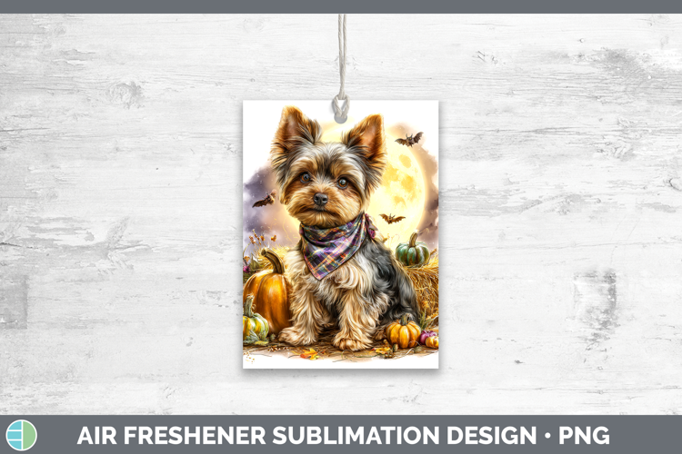 Dogs 01 Bandana Halloween Yorkshire Terrier Air Freshener Su