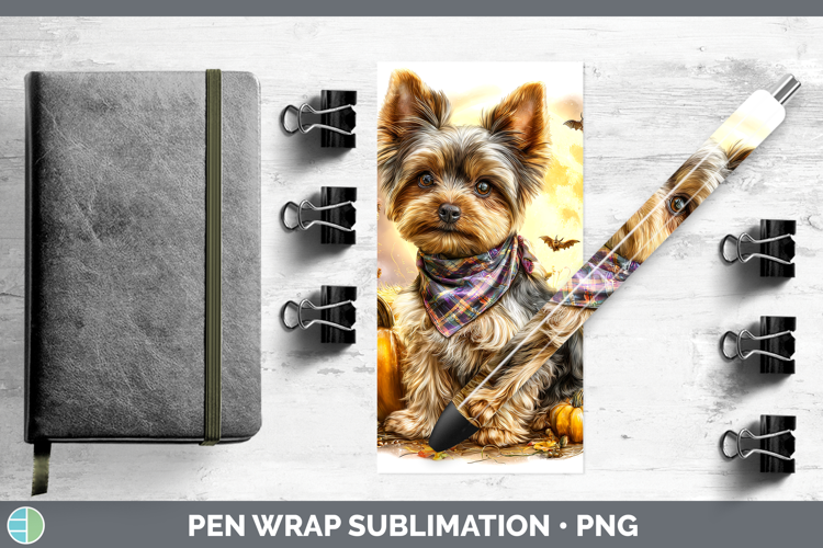 Dogs 01 Bandana Halloween Yorkshire Terrier Pen Wrap Sublima