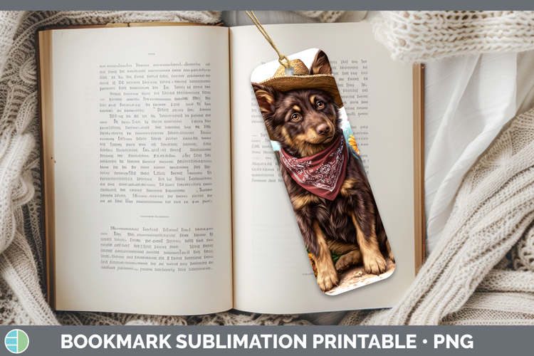 Australian Kelpie Bookmark Dogs 01 Bandana Summer Sublimatio