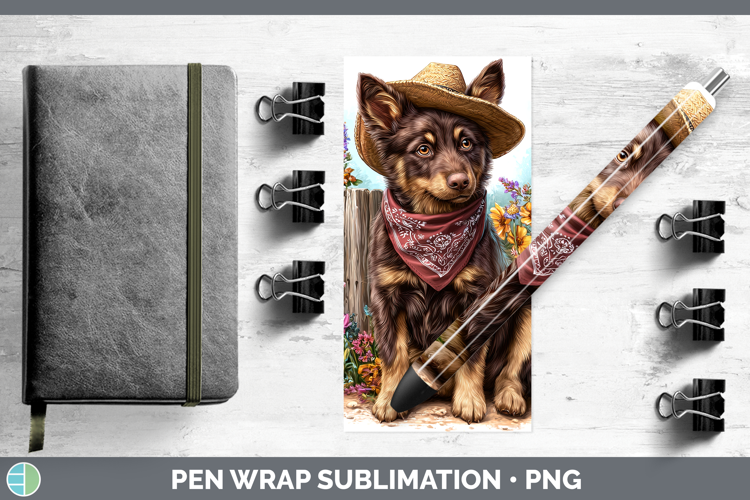 Australian Kelpie Pen Wrap Dogs 01 Bandana Summer Sublimatio