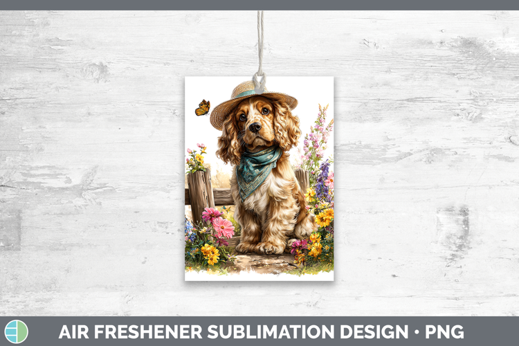 Cocker Spaniel Air Freshener Dogs 01 Bandana Summer Sublimat