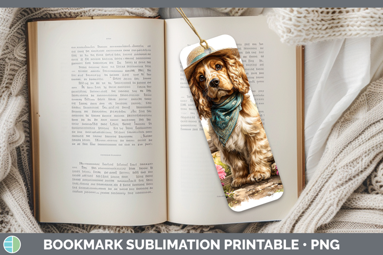 Cocker Spaniel Bookmark Dogs 01 Bandana Summer Sublimation P