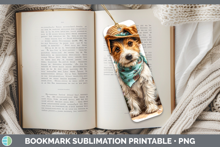 Fox Terrier Bookmark Dogs 01 Bandana Summer Sublimation Prin