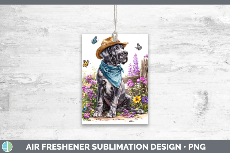 Great Dane Air Freshener Dogs 01 Bandana Summer Sublimation