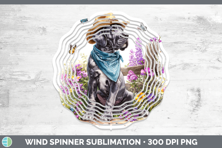 Great Dane Wind Spinner Dogs 01 Bandana Summer Sublimation S