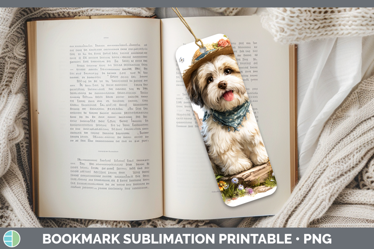 Lhasa Apso Bookmark Dogs 01 Bandana Summer Sublimation Print