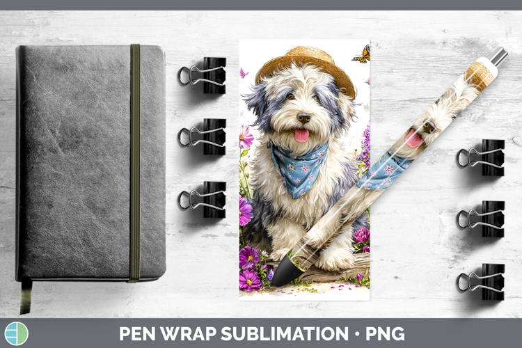 Old English Sheepdog Pen Wrap Dogs 01 Bandana Summer Sublima