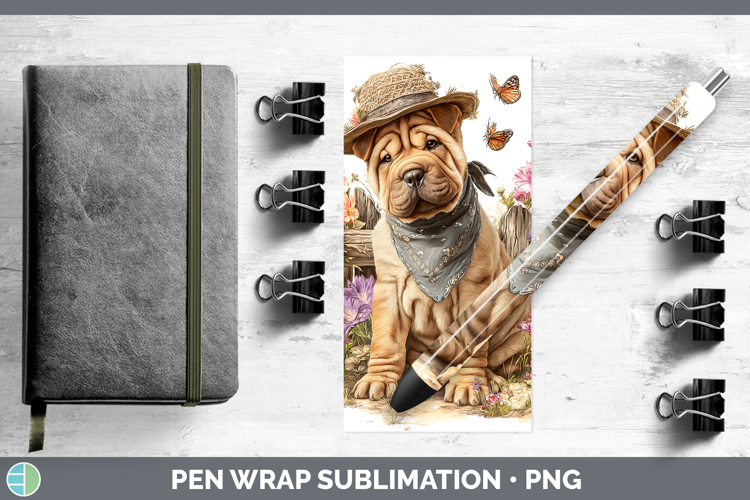 Shar Pei Pen Wrap Dogs 01 Bandana Summer Sublimation Pen Des
