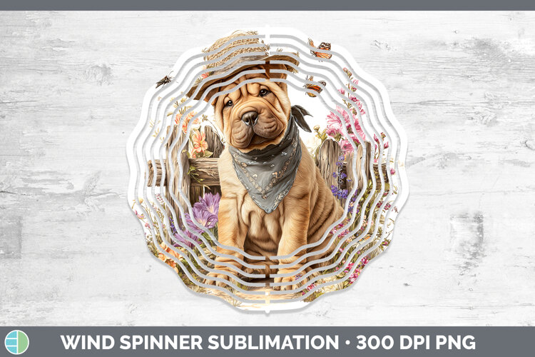 GorgeousDogs 01 Bandana Summer Wind Spinner design.
