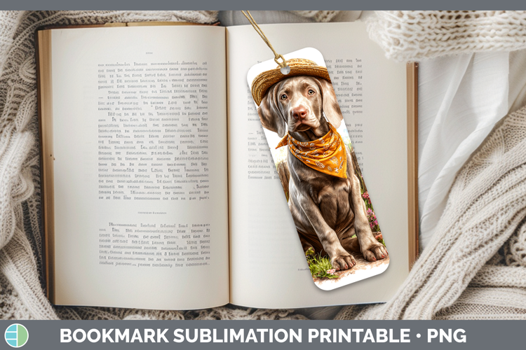 Weimaraner Bookmark Dogs 01 Bandana Summer Sublimation Print