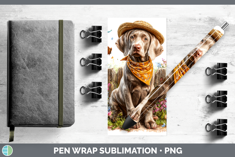 Weimaraner Pen Wrap Dogs 01 Bandana Summer Sublimation Pen D