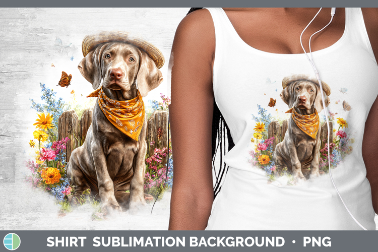 Weimaraner Shirt Dogs 01 Bandana Summer Sublimation Backgrou