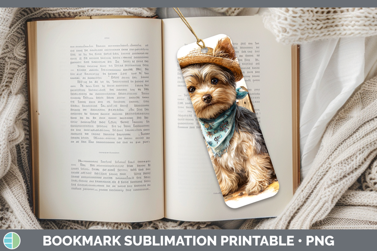 Yorkshire Terrier Bookmark Dogs 01 Bandana Summer Sublimatio