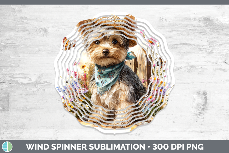 Yorkshire Terrier Wind Spinner Dogs 01 Bandana Summer Sublim