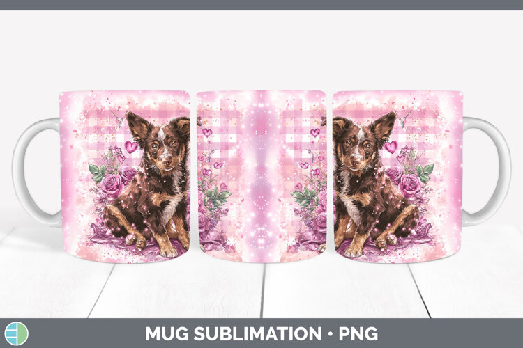 GorgeousDogs 01 Checker Valentine Mug Wrap design.