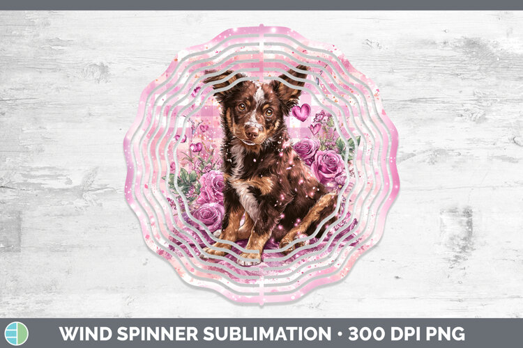 GorgeousDogs 01 Checker Valentine Wind Spinner design.