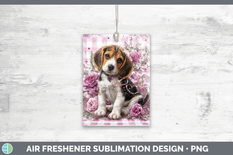 Beagle Dogs 01 Checker Valentine Air Freshener Sublimation D
