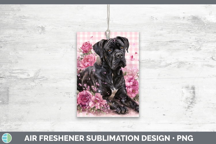 Cane Corso Dogs 01 Checker Valentine Air Freshener Sublimati