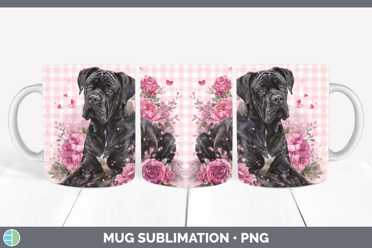 Cane Corso Dogs 01 Checker Valentine Mug Wrap Sublimation De
