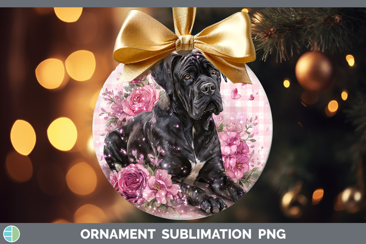 Cane Corso Dogs 01 Checker Valentine Ornament Sublimation De