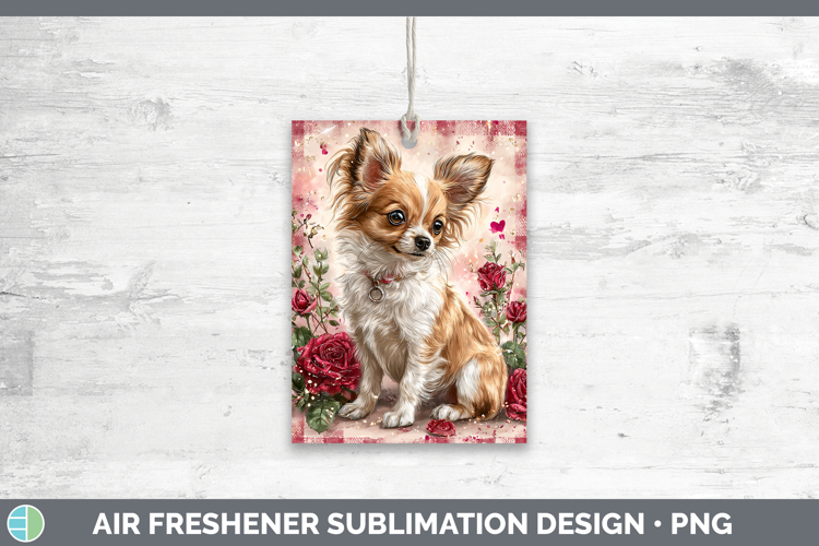 Chihuahua Dogs 01 Checker Valentine Air Freshener Sublimatio