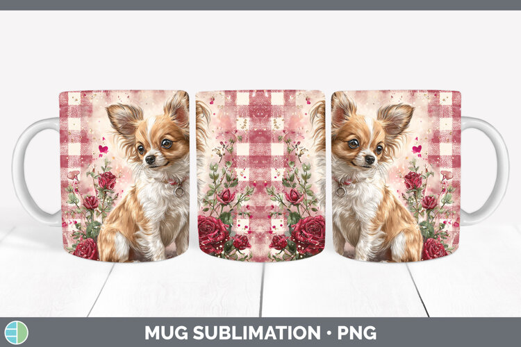 GorgeousDogs 01 Checker Valentine Mug Wrap design.