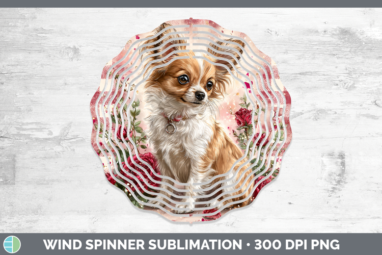 Chihuahua Dogs 01 Checker Valentine Wind Spinner Sublimation