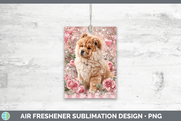 Chow Chow Dogs 01 Checker Valentine Air Freshener Sublimatio