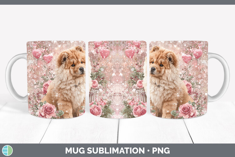 GorgeousDogs 01 Checker Valentine Mug Wrap design.
