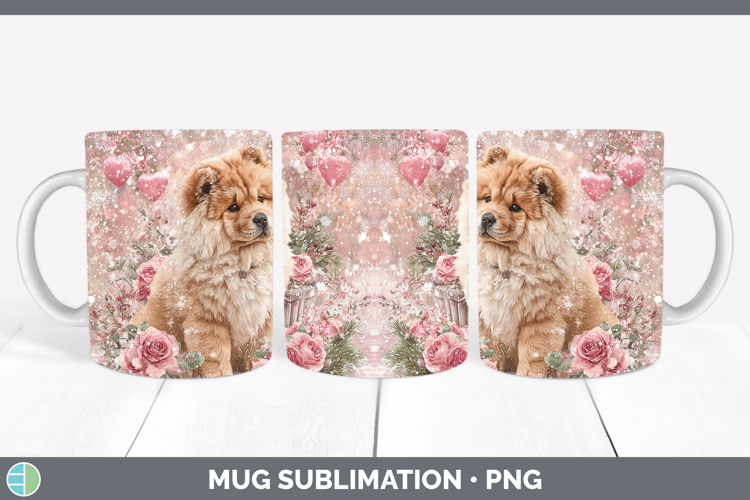 Chow Chow Dogs 01 Checker Valentine Mug Wrap Sublimation Des