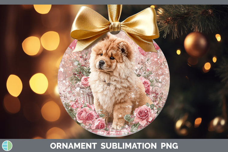 Chow Chow Dogs 01 Checker Valentine Ornament Sublimation Des