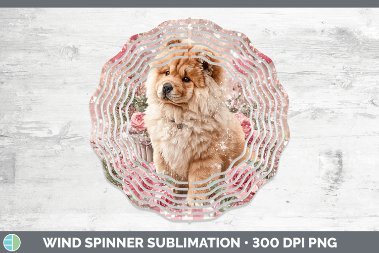 Chow Chow Dogs 01 Checker Valentine Wind Spinner Sublimation
