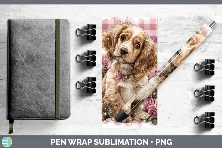 GorgeousDogs 01 Checker Valentine Pen Wrap design.