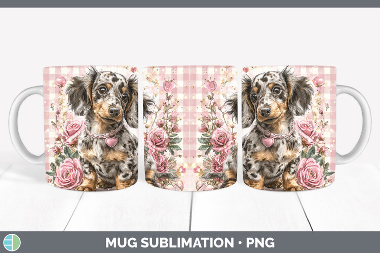 GorgeousDogs 01 Checker Valentine Mug Wrap design.