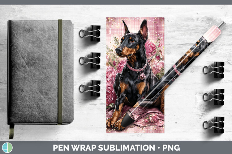 GorgeousDogs 01 Checker Valentine Pen Wrap design.