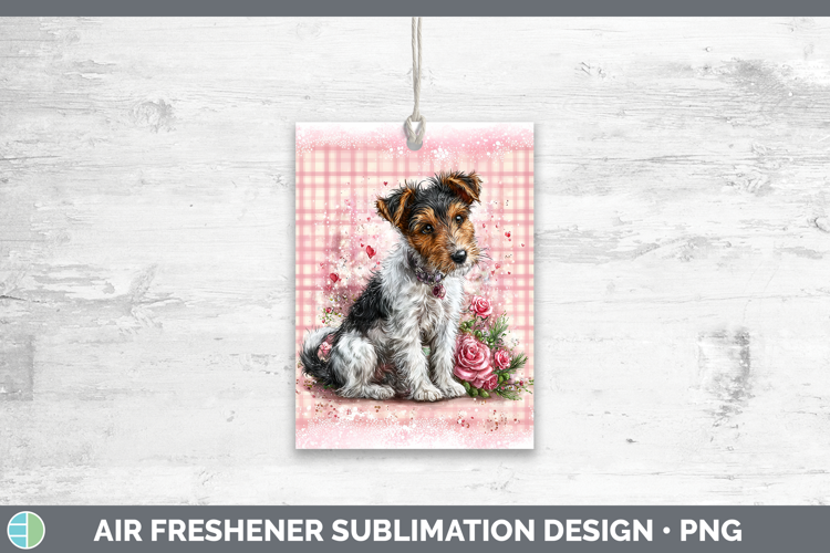 Fox Terrier Dogs 01 Checker Valentine Air Freshener Sublimat