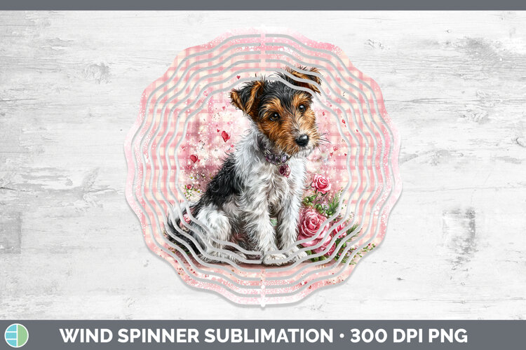 GorgeousDogs 01 Checker Valentine Wind Spinner design.
