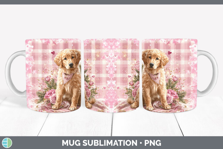 GorgeousDogs 01 Checker Valentine Mug Wrap design.
