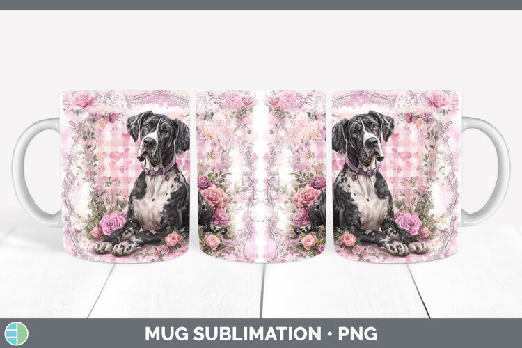 GorgeousDogs 01 Checker Valentine Mug Wrap design.