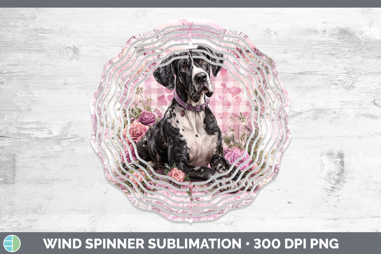 GorgeousDogs 01 Checker Valentine Wind Spinner design.